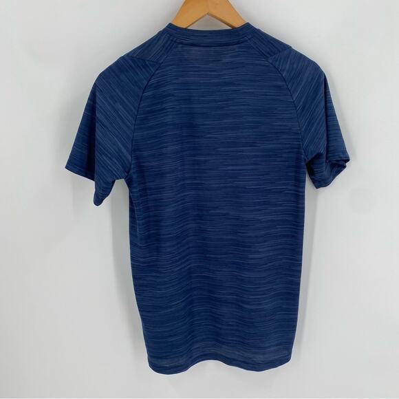 Mens Adidas Climalite blue black heather short sleeve tee size small - Picture 3 of 7